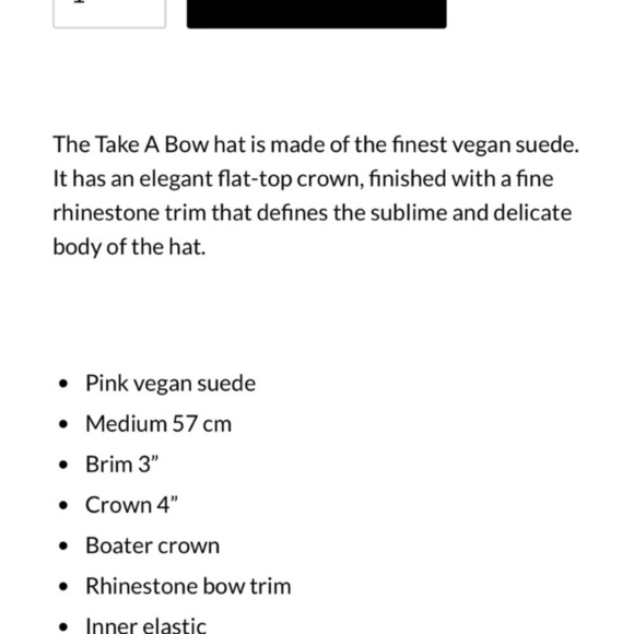 ASN Women’s Anthropologie Diamond Bow Boater Pink Hat Crystal Detail one size - Picture 6 of 8